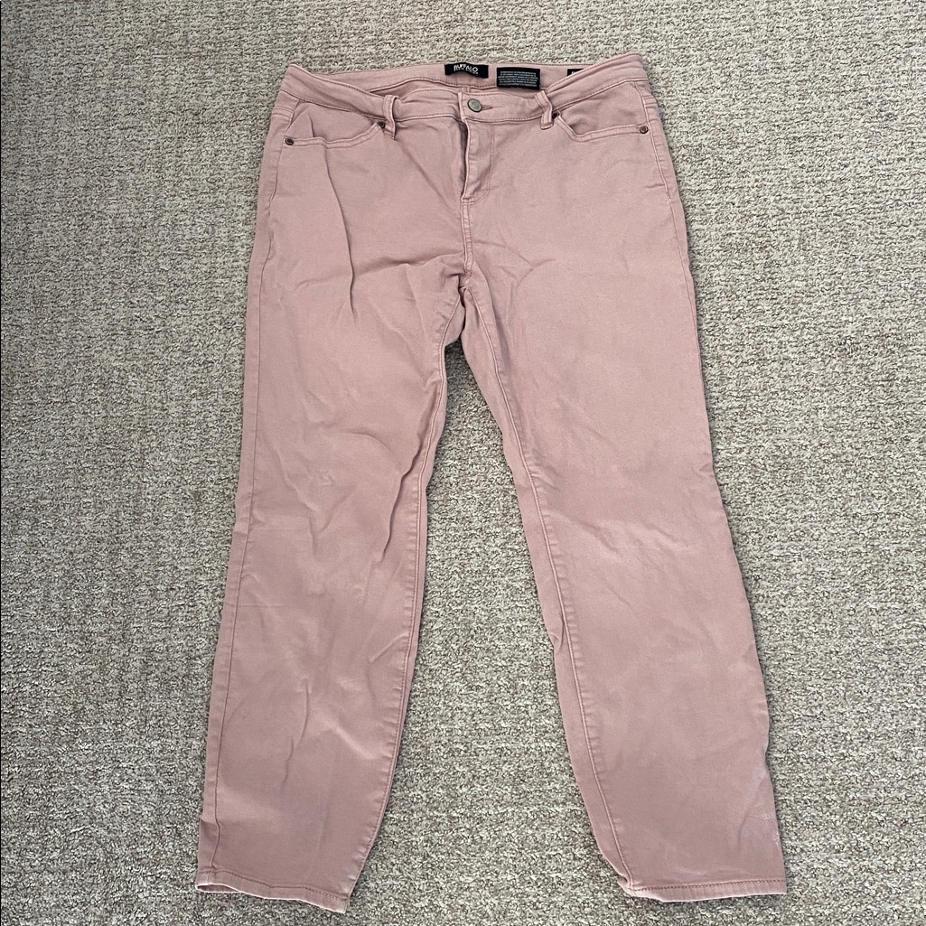 Buffalo David Bitton Women's Blush Pink Ankle Skinny Jeans Size 12